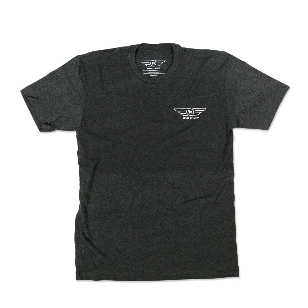 The Classic Rogue Aviation Logo Tee (Charcoal)