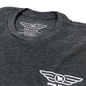 The Classic Rogue Aviation Logo Tee (Charcoal)