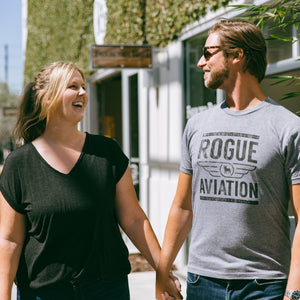 The Rogue Aviation Distressed Tee (Heather Grey)